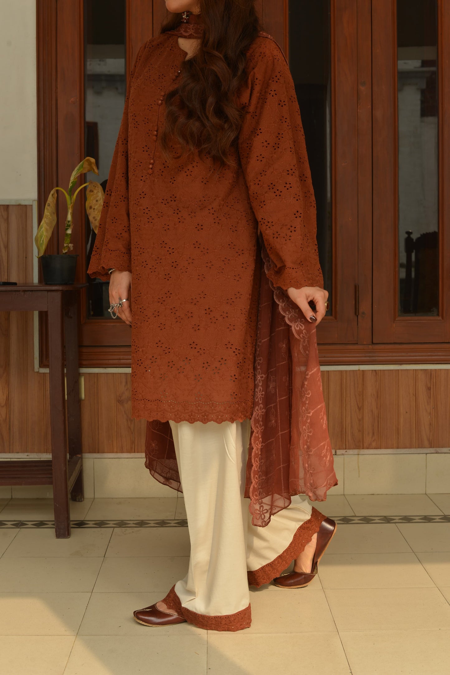 SURMAI CHIKENKARI SET-2PC