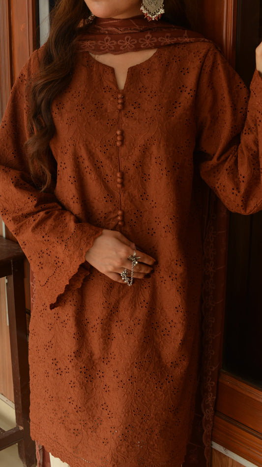 SURMAI CHIKENKARI SET-2PC