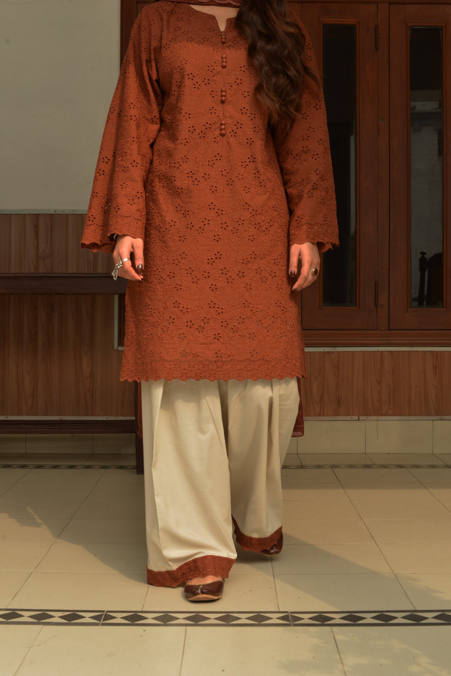 SURMAI CHIKENKARI SET-2PC